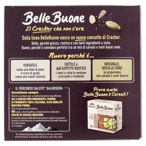 Galbusera BelleBuone il Cracker che non c'era Avena e Mix di Semi 5 x 40 g