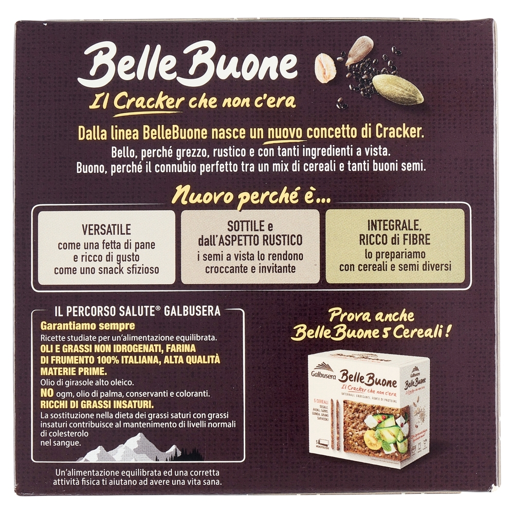 Galbusera BelleBuone il Cracker che non c'era Avena e Mix di Semi 5 x 40 g