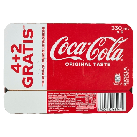 COCA-COLA Original Taste Can (4+2) x 330 ml