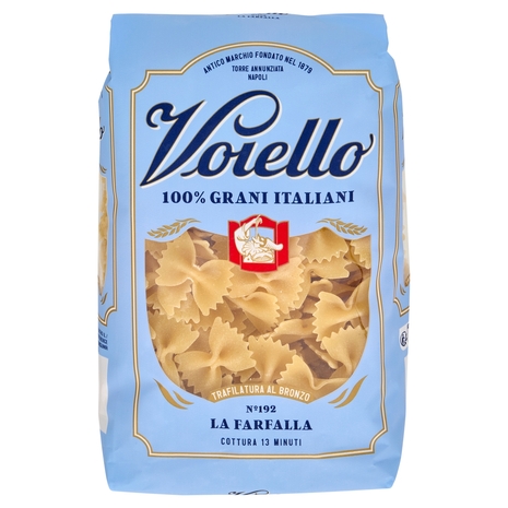 Voiello Pasta La Farfalla N°192 grano Aureo 100% italiano Trafilata bronzo 500g