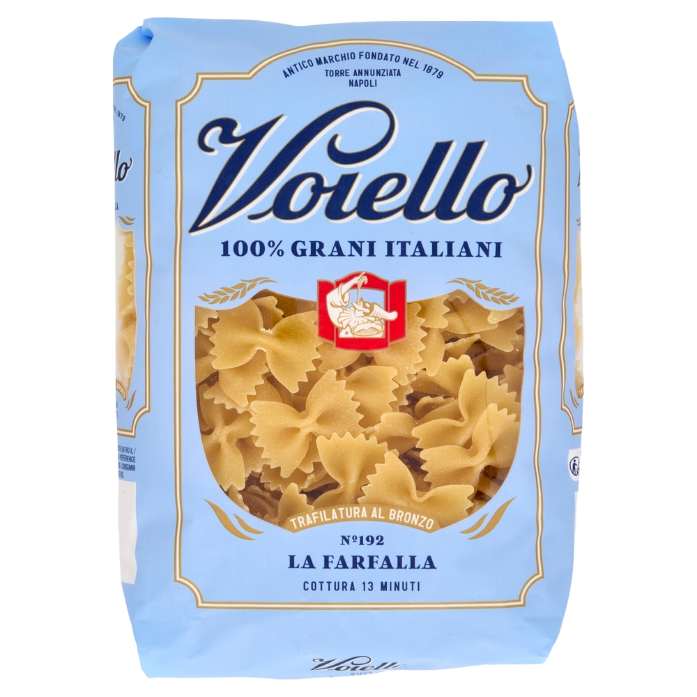 Voiello Pasta La Farfalla N°192 grano Aureo 100% italiano Trafilata bronzo 500g
