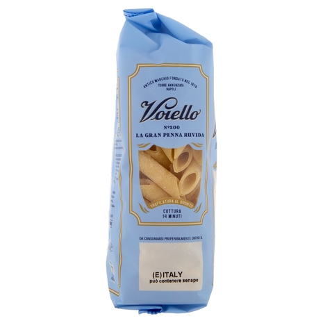Voiello Pasta La Gran Penna Ruvida N°200 Grano Aureo 100% italiano Trafilata Bronzo 500g