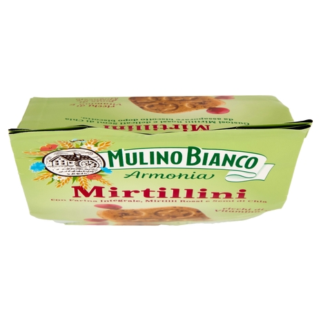 Mulino Bianco Armonia Mirtillini Biscotti Farina Integrale Mirtilli Rossi Senza Latte e Uova 270g