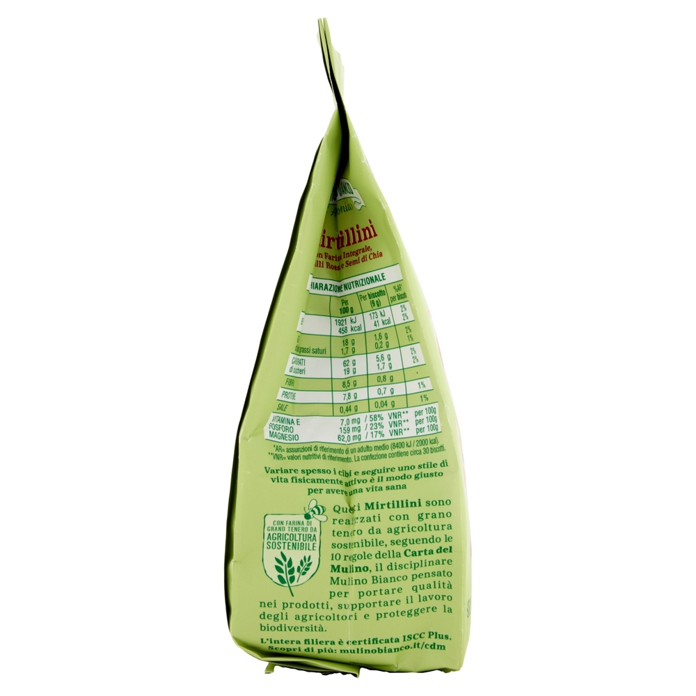 Mulino Bianco Armonia Mirtillini Biscotti Farina Integrale Mirtilli Rossi Senza Latte e Uova 270g