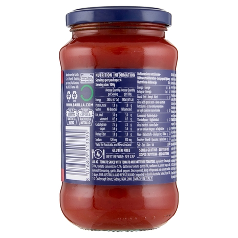 Barilla Sugo Pomodoro e Datterini 100% Pomodori italiani  Condimento per Pasta 400g