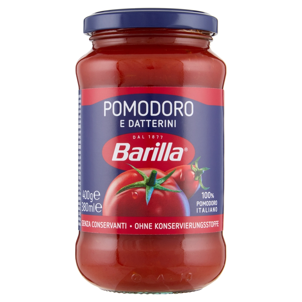 Barilla Sugo Pomodoro e Datterini 100% Pomodori italiani  Condimento per Pasta 400g