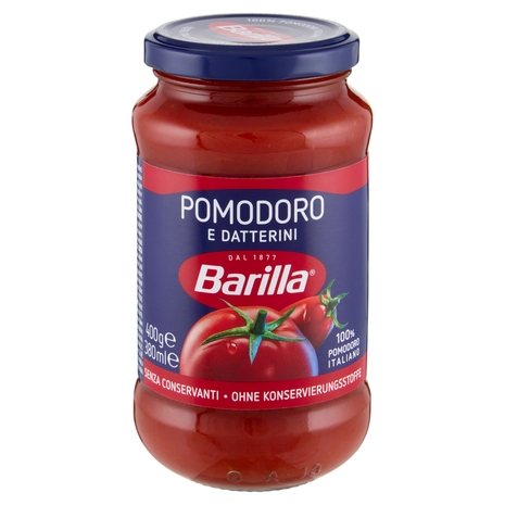 Barilla Sugo Pomodoro e Datterini 100% Pomodori italiani  Condimento per Pasta 400g