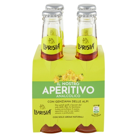 Lurisia il Nostro Aperitivo Analcolico con Genziana delle Alpi confezione 4 x 150 ml