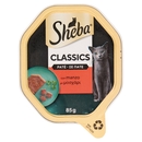 Sheba Paté Classics Cibo Umido Gatto in Vaschetta con Manzo 85 g