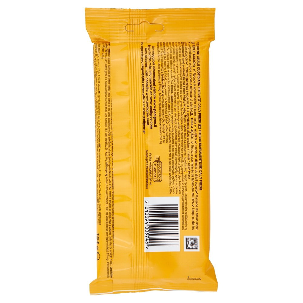 Pedigree Dentastix Fresh Snack per igiene orale Cane Grande 4 Pezzi 154 g