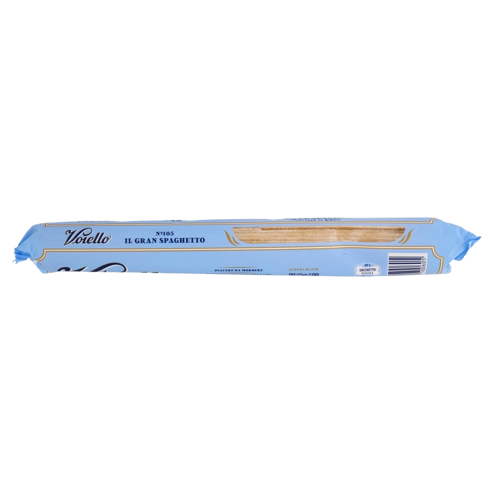 Voiello Pasta Il Gran Spaghetto N°105 grano Aureo 100% italiano Trafilata bronzo 500g