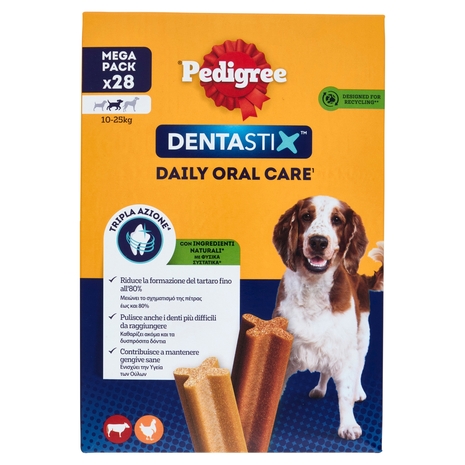 Pedigree Dentastix Snack per igiene orale Cane Medio 28 Pezzi 720 g