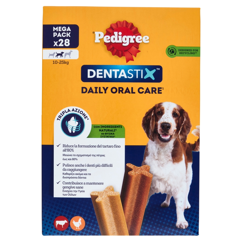 Pedigree Dentastix Snack per igiene orale Cane Medio 28 Pezzi 720 g