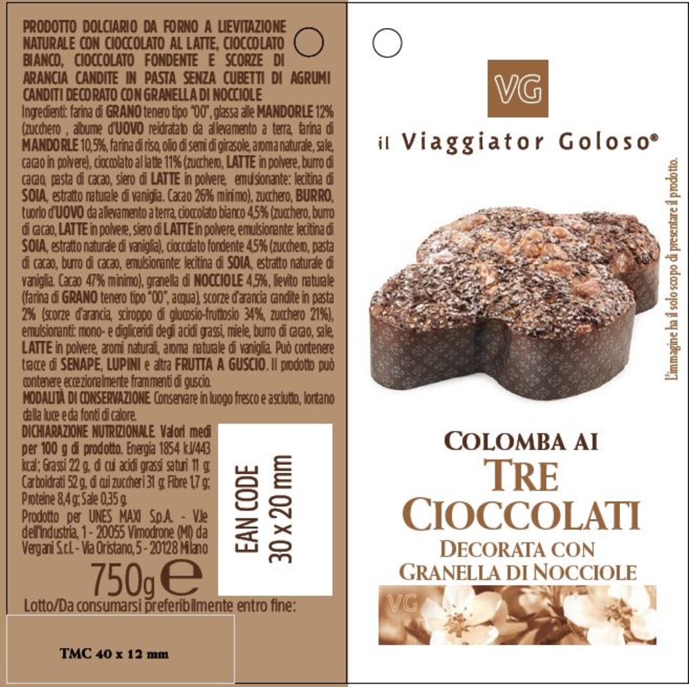 Colomba ai Tre Cioccolati Il Viaggiator Goloso