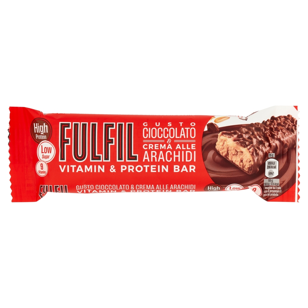 Fulfil Vitamin & Protein Bar Gusto Cioccolato e Crema alle Arachidi 55 g