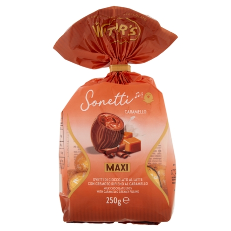 Witor's Sonetti Ovetti di Cioccolato al Latte con Cremoso Ripieno al Caramello 250 g