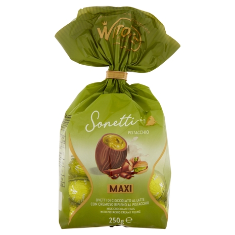 Witor's Sonetti Ovetti di Cioccolato al Latte con Cremoso Ripieno al Pistacchio 250 g