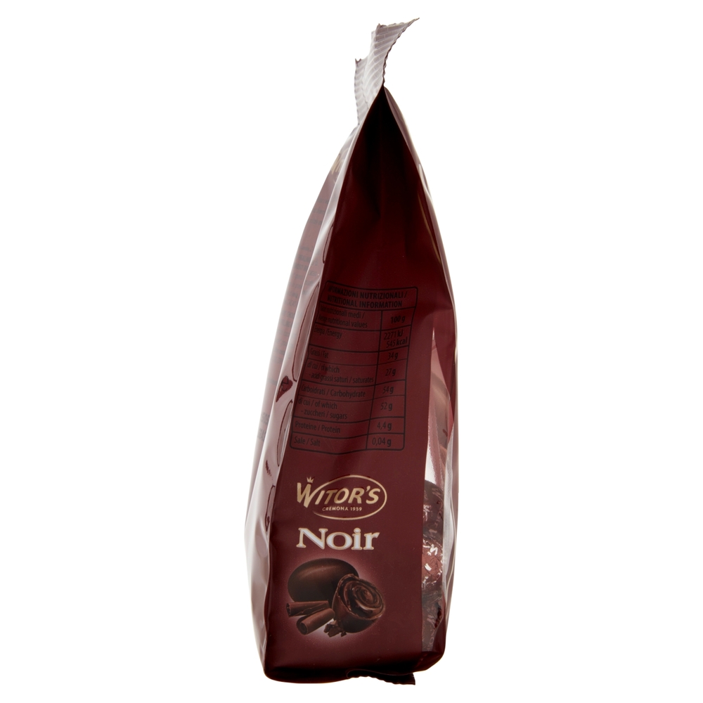 Witor's Noir Ovetti di Cioccolato Fondente con Cremoso Ripieno e Granella di Cacao 150 g