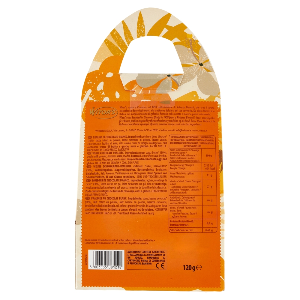 Witor's Vaniglia Sublime Ovetti di Cioccolato Bianco 120 g