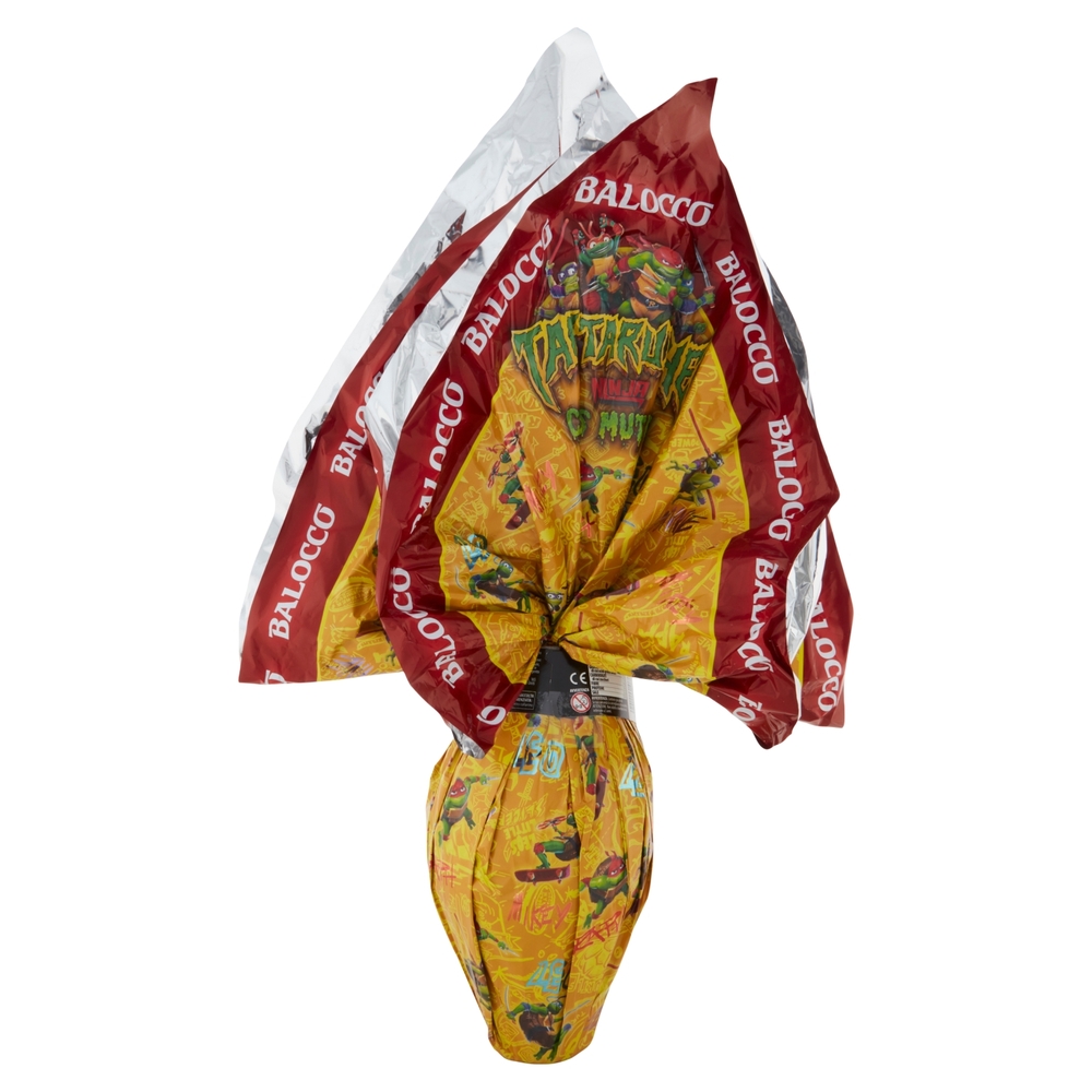 Balocco Uovo Cioccolato Finissimo al Latte Tartarughe Ninja Caos Mutante 240 g