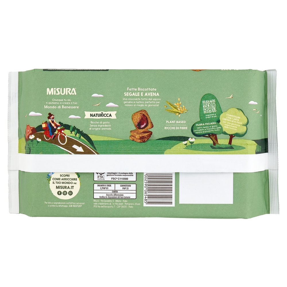 Misura Natura Ricca Fette Biscottate con Grani Germogliati 320 g