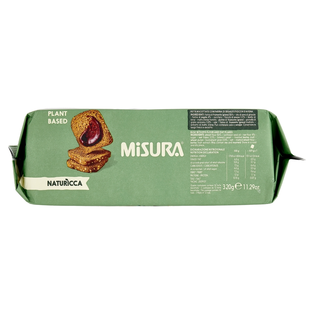 Misura Natura Ricca Fette Biscottate con Grani Germogliati 320 g