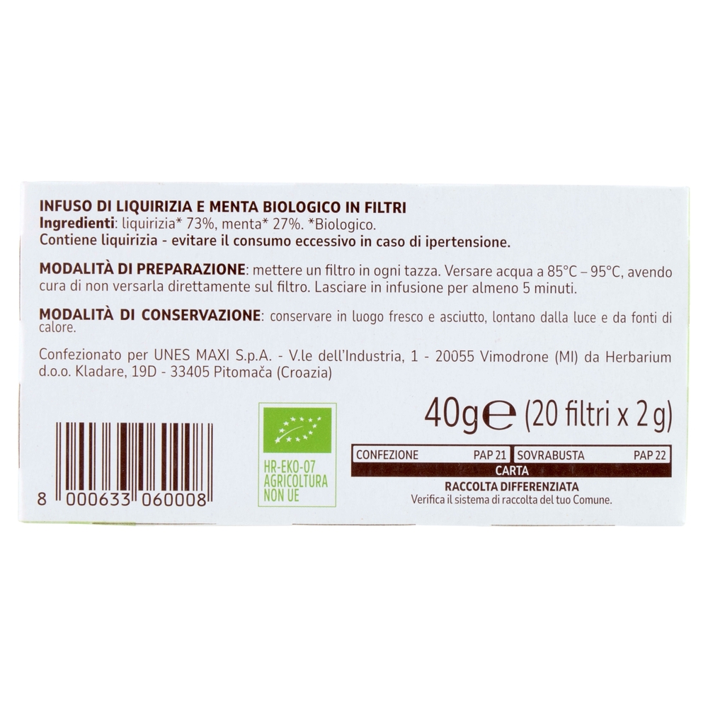 Infuso Menta e Liquirizia BIO Il Viaggiator Goloso
