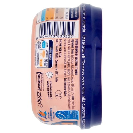 Rio mare Insalatissima Insalata di Tonno con riso alla curcuma, ceci neri e arancia 220 g