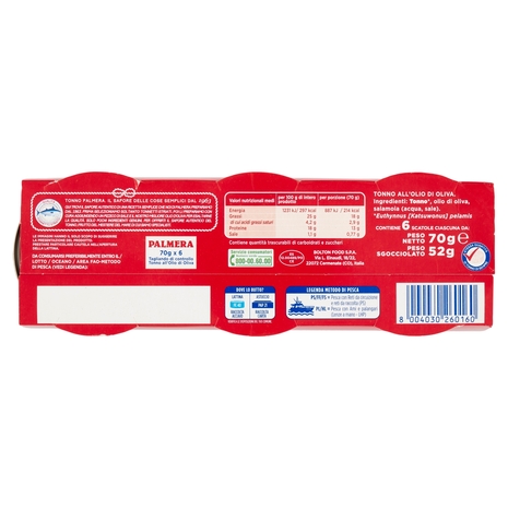 Palmera Tonno all'Olio d'Oliva 6 x 70 g
