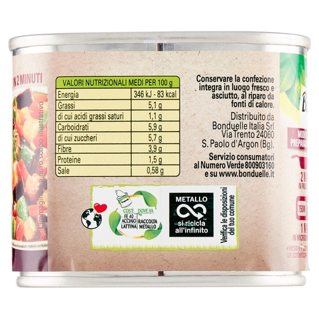 Bonduelle Ratatouille con Melanzane, Zucchine e Peperoni 375 g