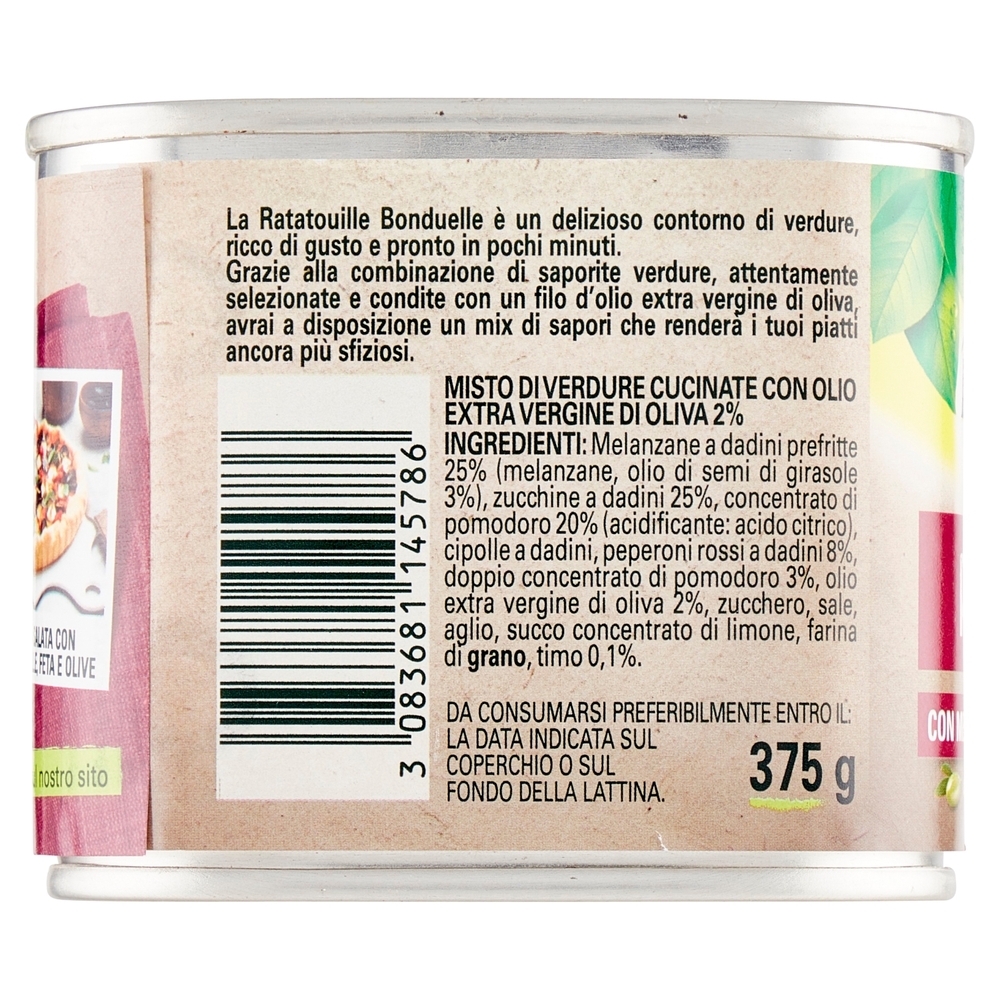 Bonduelle Ratatouille con Melanzane, Zucchine e Peperoni 375 g