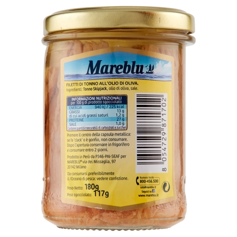 Mareblu Classici Filetti di Tonno in Olio d'Oliva 180 g