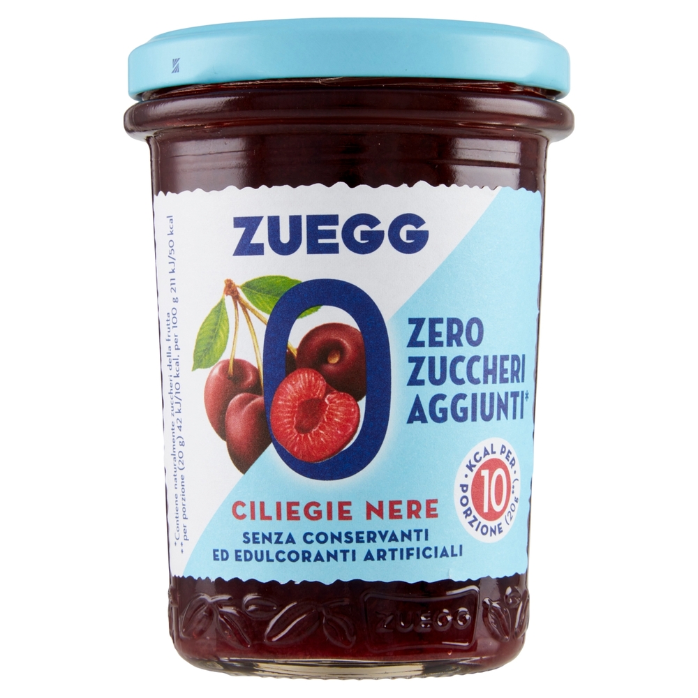 Zuegg Zero Zuccheri Aggiunti* Ciliegie Nere 220 g