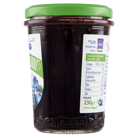 Zuegg I frutteti di Oswald Zuegg Zero Residui 100% da Frutta* Mirtilli Selvatici 230 g