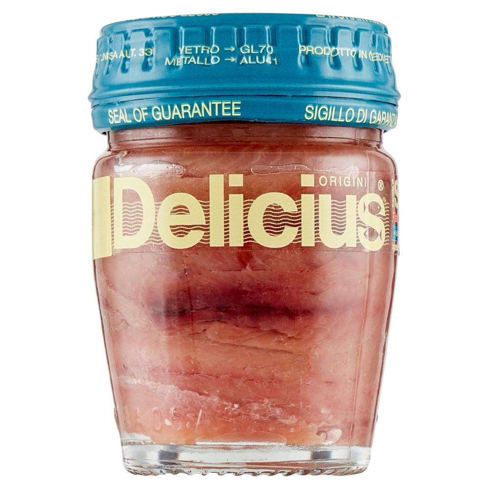 Delicius Canale di Sicilia Filetti di Alici in olio di oliva (46%) 58 g