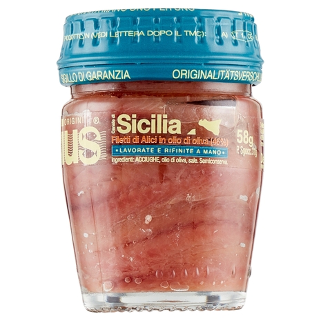 Delicius Canale di Sicilia Filetti di Alici in olio di oliva (46%) 58 g