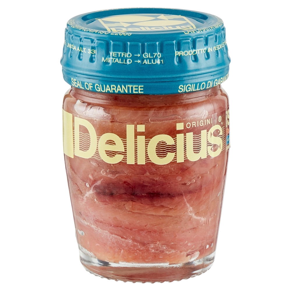 Delicius Canale di Sicilia Filetti di Alici in olio di oliva (46%) 58 g