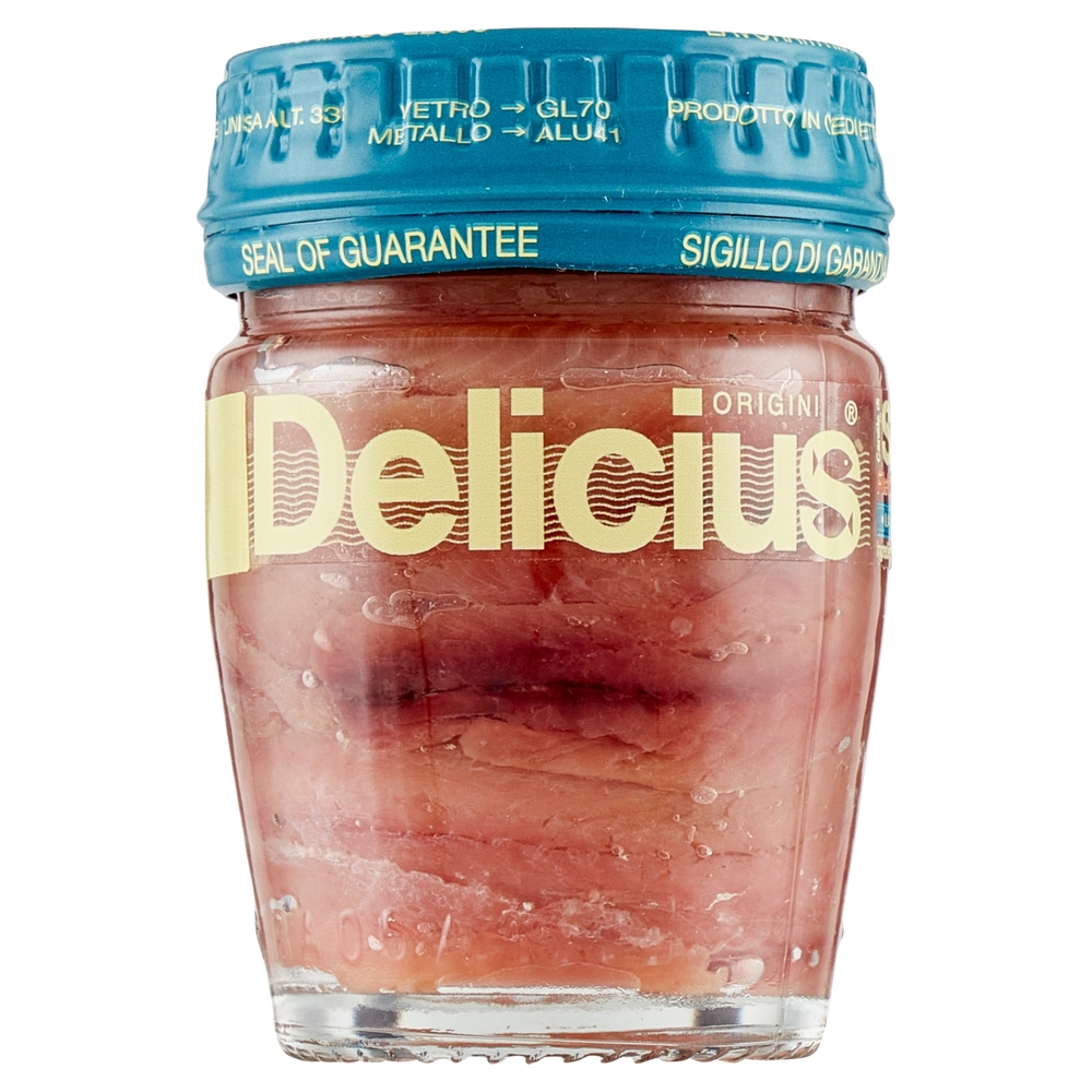 Delicius Canale di Sicilia Filetti di Alici in olio di oliva (46%) 58 g