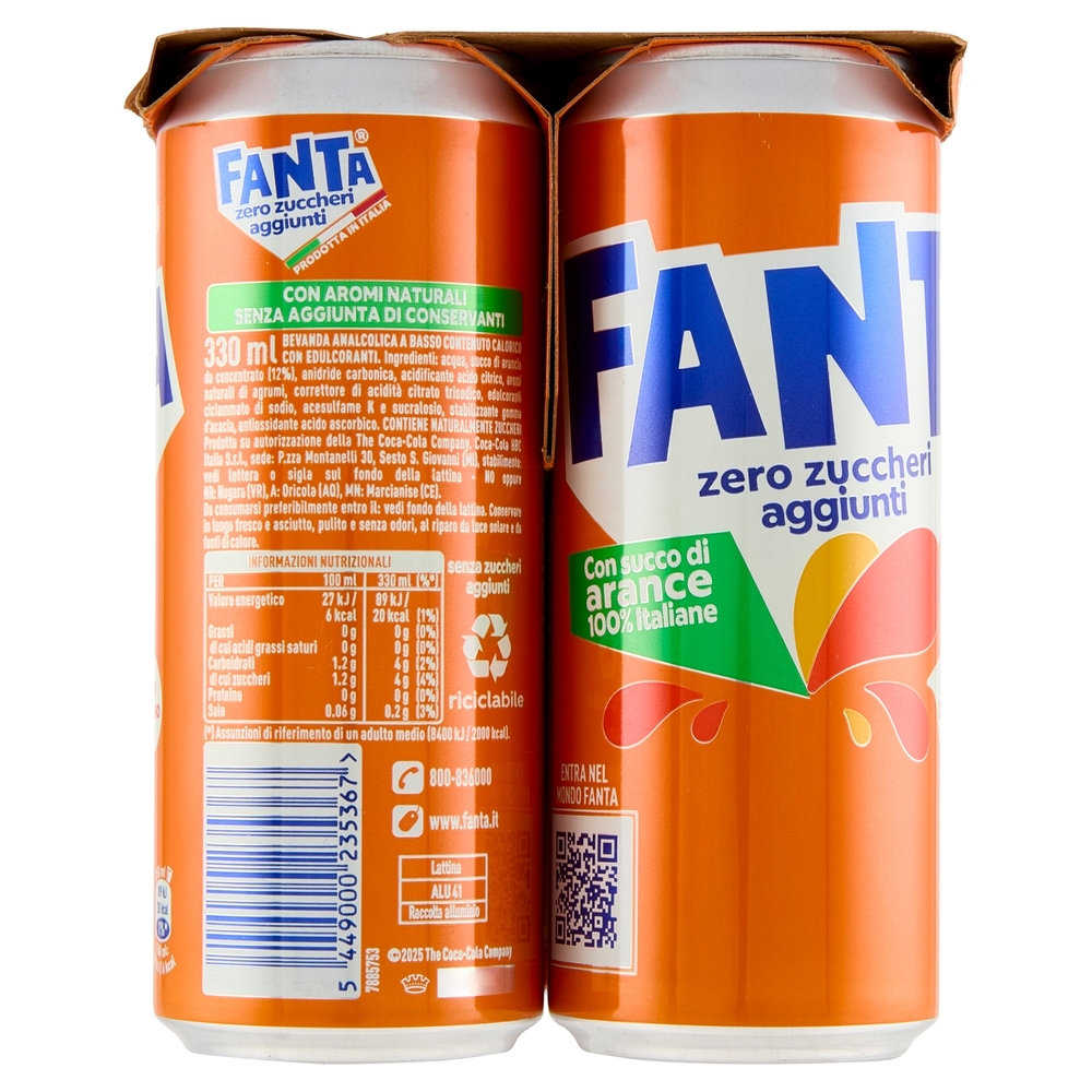 Fanta Zero Orange 6 x 33 cl