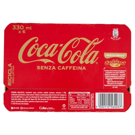 Coca-Cola Senza Caffeina 6 x 33 cl