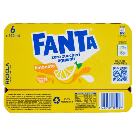 Fanta Zero Lemon 6 x 33 cl