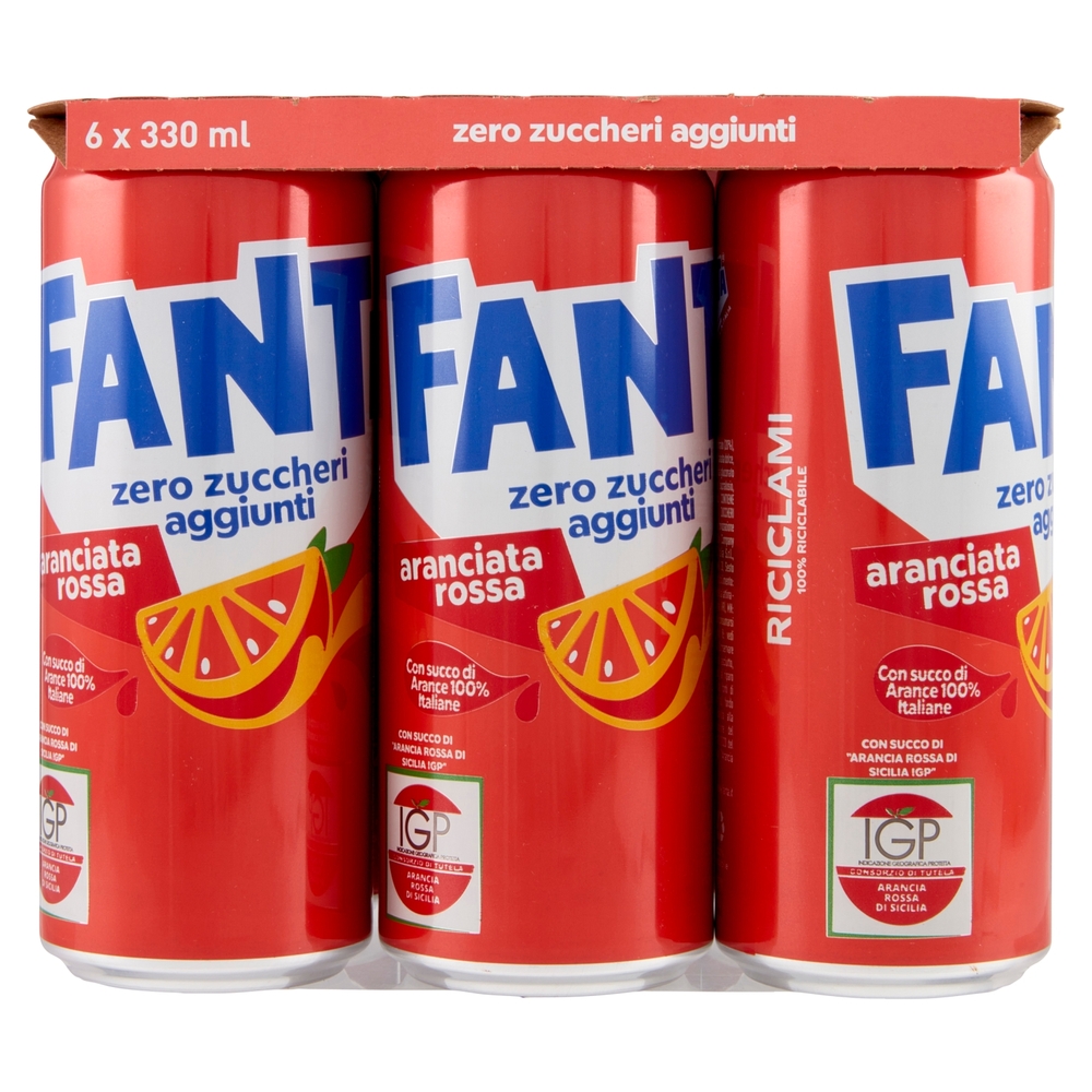 Fanta Zero Blood Orange 6 x 33 cl