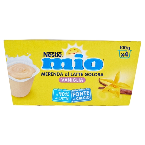 NESTLÉ MIO MERENDA AL LATTE VANIGLIA da 6 mesi, 4 vasetti da 100g