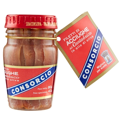 Consorcio Filetti di Acciughe del Cantabrico in olio di oliva 80 g