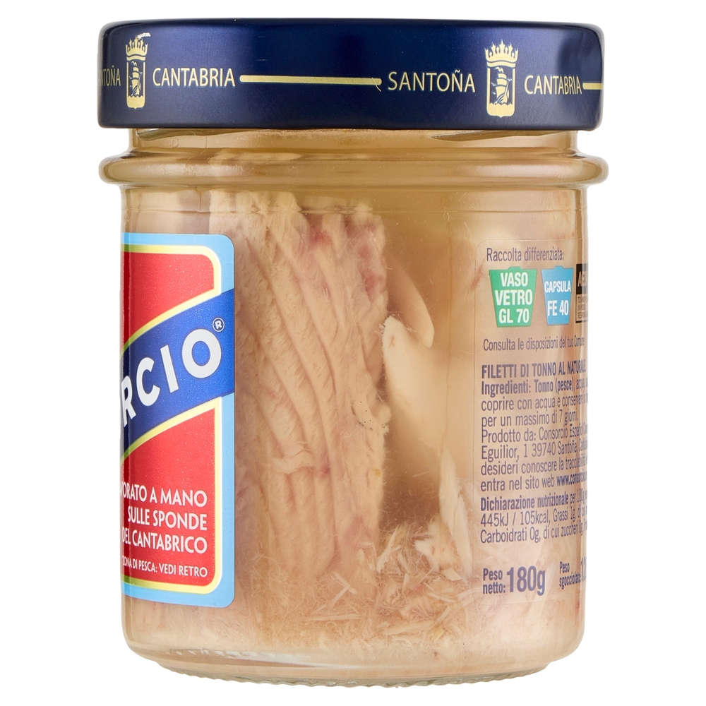 Consorcio Filetti di Tonno al naturale 180 g