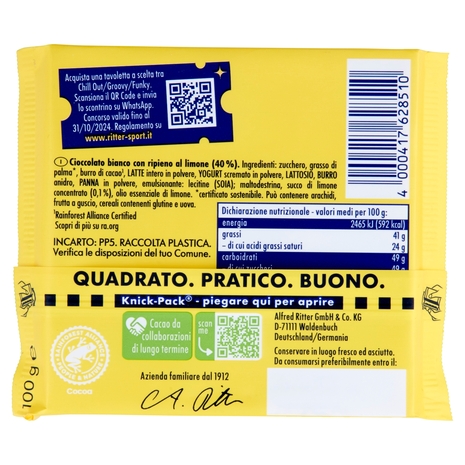 Ritter Sport Funky White Lemon 100 g