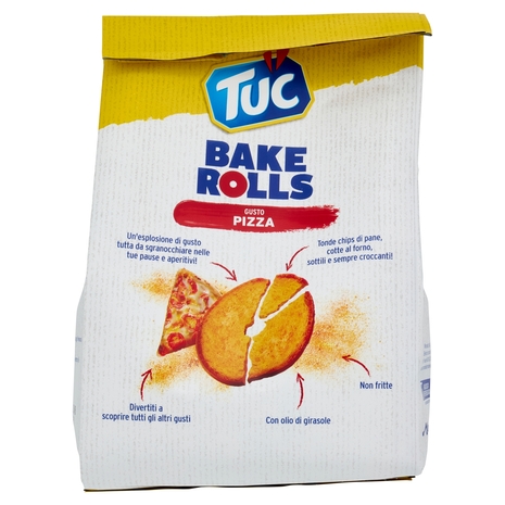 Tuc Bake Rolls, Chips di Pane Sottile e Croccanti al Gusto Pizza 150 g