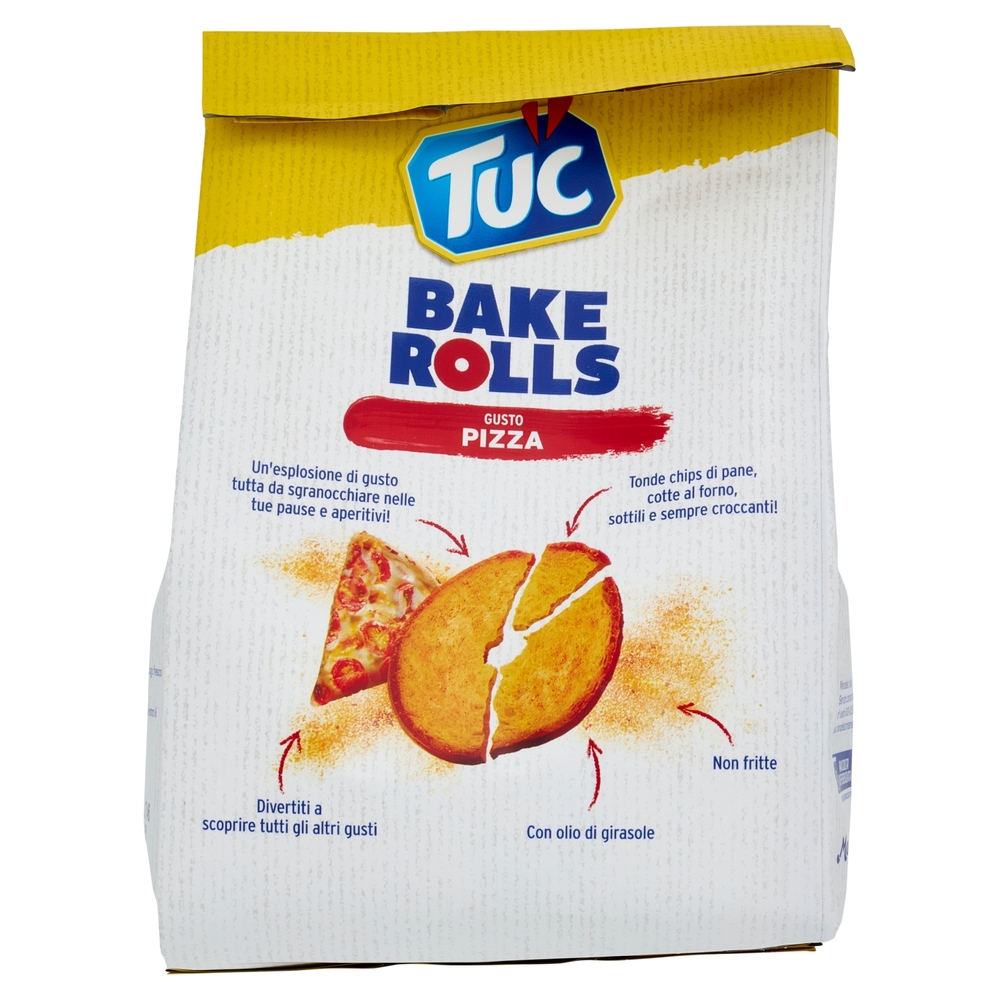 Tuc Bake Rolls, Chips di Pane Sottile e Croccanti al Gusto Pizza 150 g