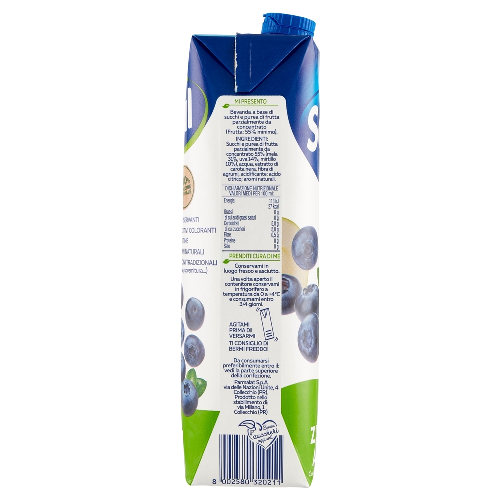 Santal Dolce di Natura mirtillo mix Senza Zuccheri Aggiunti 1000 ml