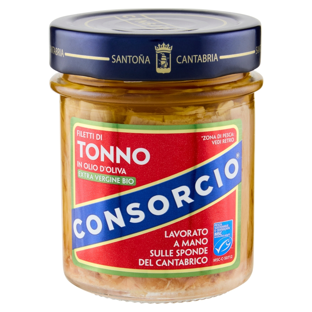 Consorcio Filetti di Tonno in olio di oliva extra vergine biologico 180 g